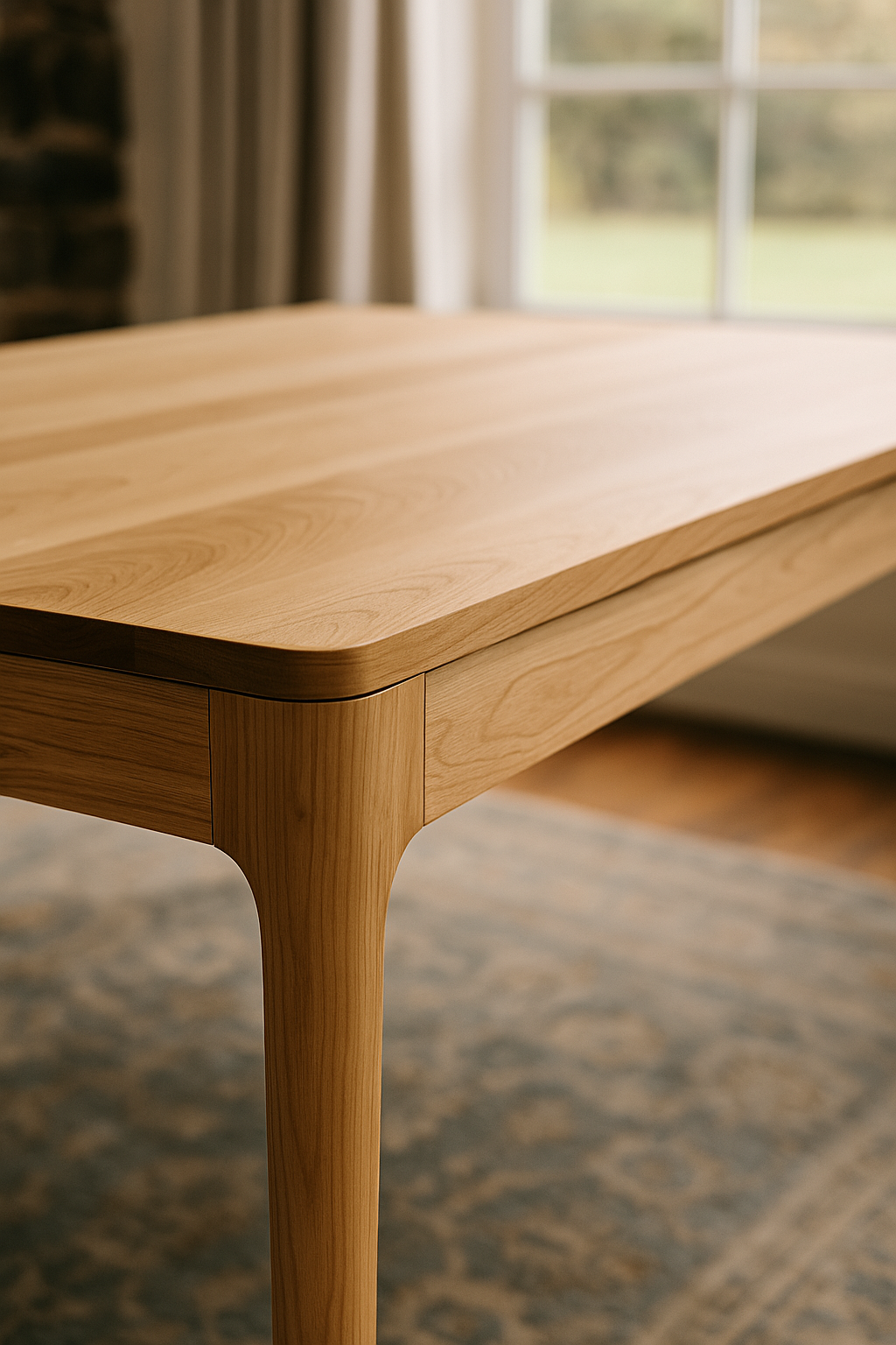 Close-up of fine woodworking joinery